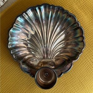 Vintage silver shell server